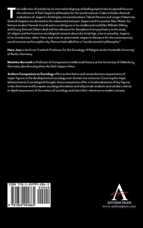 Produktbild: The Anthem Companion to Karl Jaspers
