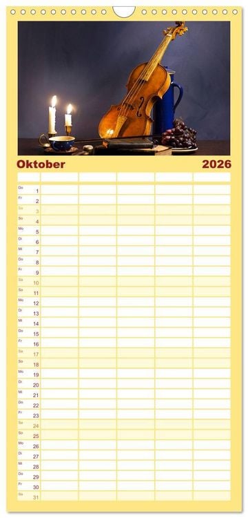 Produktbild: Familienplaner 2026 - Centralto Viola und Violino mit 5 Spalten (Wandkalender, 21 x 45 cm) CALVENDO