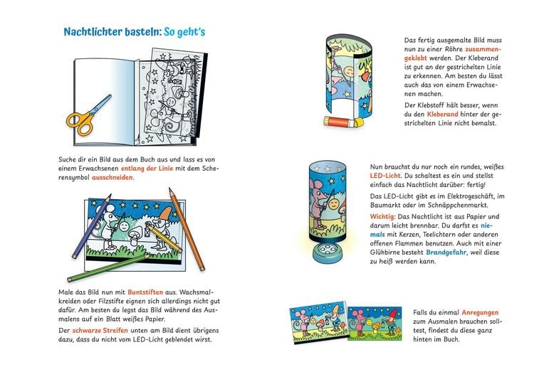 Produktbild: Mein Nachtlicht-Malbuch. Nachtlichter selber machen. Ab 4 Jahren