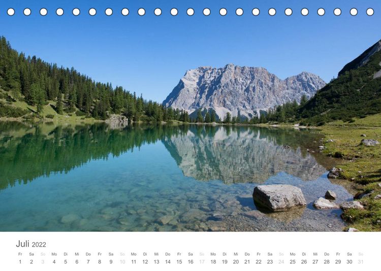 Produktbild: Alpine Seelandschaften (Tischkalender 2022 DIN A5 quer)