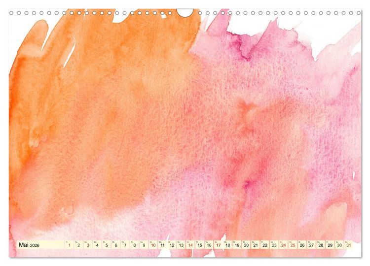 Produktbild: Kreativ-Kalender Aquarell. Bastelkalender zum Selbstgestalten (Wandkalender 2026 DIN A3 quer), CALVENDO Monatskalender