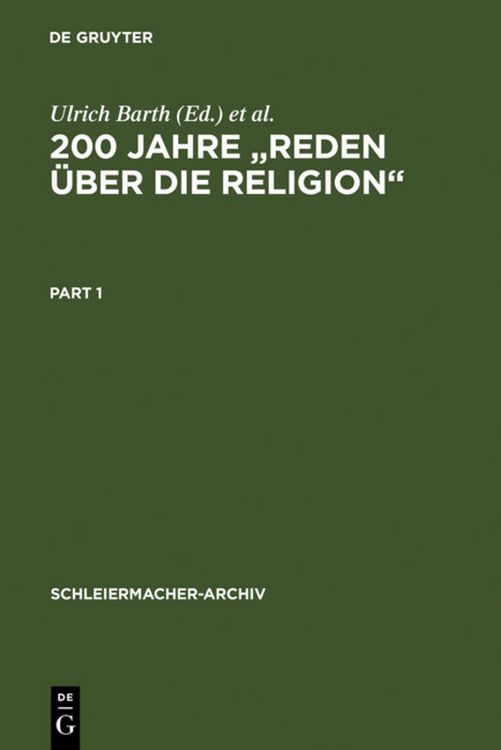 Produktbild: 200 Jahre "Reden &uuml;ber die Religion"