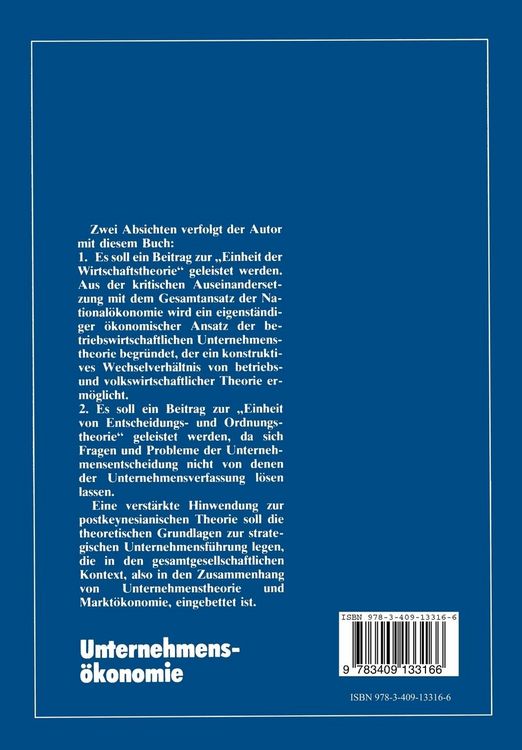 Produktbild: Unternehmens&ouml;konomie