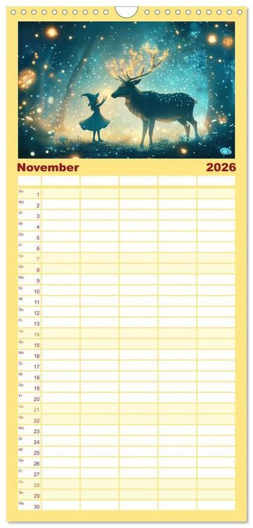 Produktbild: Familienplaner 2026 - Zauber zur Mitternacht mit 5 Spalten (Wandkalender, 21 x 45 cm) CALVENDO