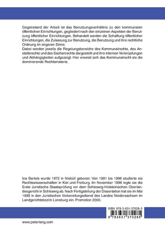 Produktbild: Die rechtliche Ordnung der Benutzung &ouml;ffentlicher Einrichtungen