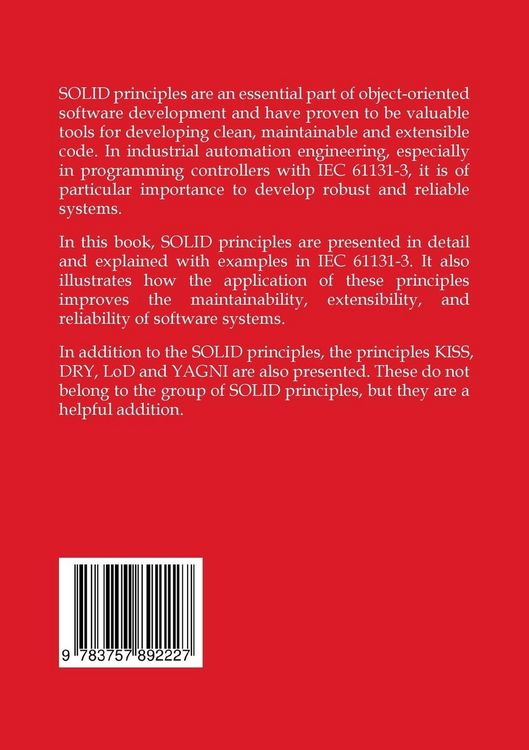 Produktbild: Use of the SOLID principles with the IEC 61131-3