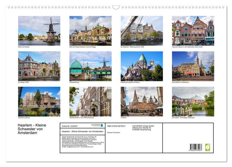 Produktbild: Haarlem - Kleine Schwester von Amsterdam (Wandkalender 2027 DIN A2 quer), CALVENDO Monatskalender