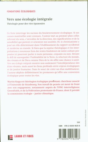 Produktbild: Vers une &eacute;cologie int&eacute;grale : th&eacute;ologie pour des vies &eacute;panouies