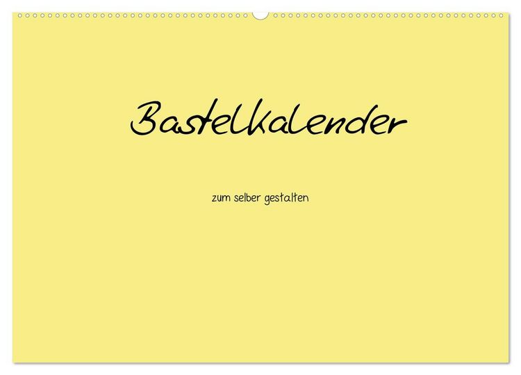 Produktbild: Bastelkalender - Gelb (Wandkalender 2027 DIN A2 quer), CALVENDO Monatskalender