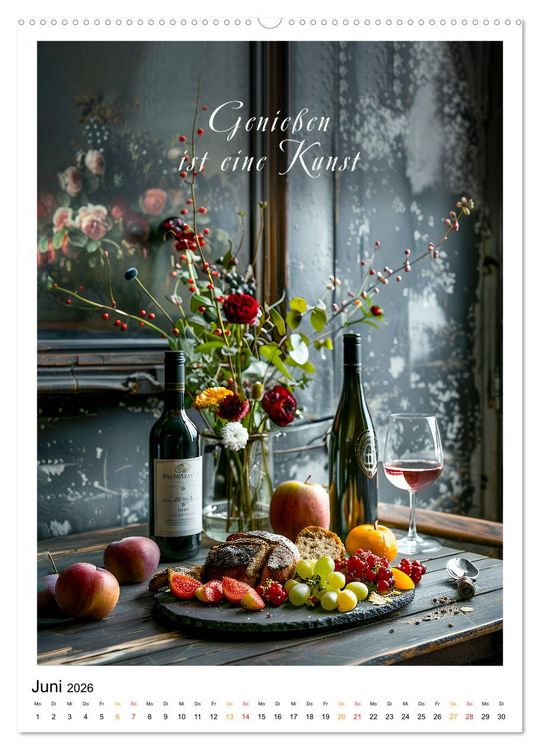 Produktbild: Coole Spr&uuml;che f&uuml;r Gourmets (Wandkalender 2026 DIN A2 hoch), CALVENDO Monatskalender