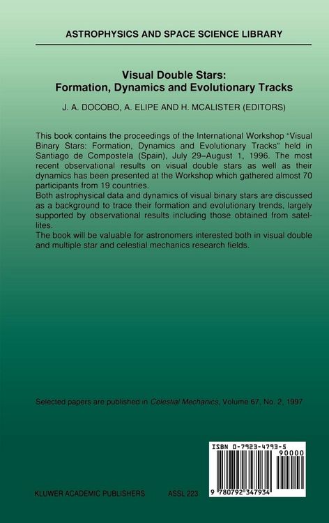 Produktbild: Visual Double Stars: Formation, Dynamics and Evolutionary Tracks
