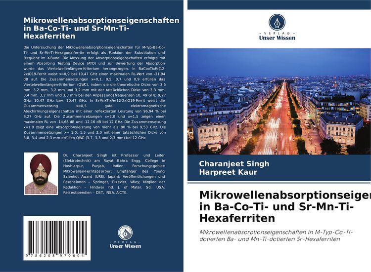 Produktbild: Mikrowellenabsorptionseigenschaften in Ba-Co-Ti- und Sr-Mn-Ti-Hexaferriten