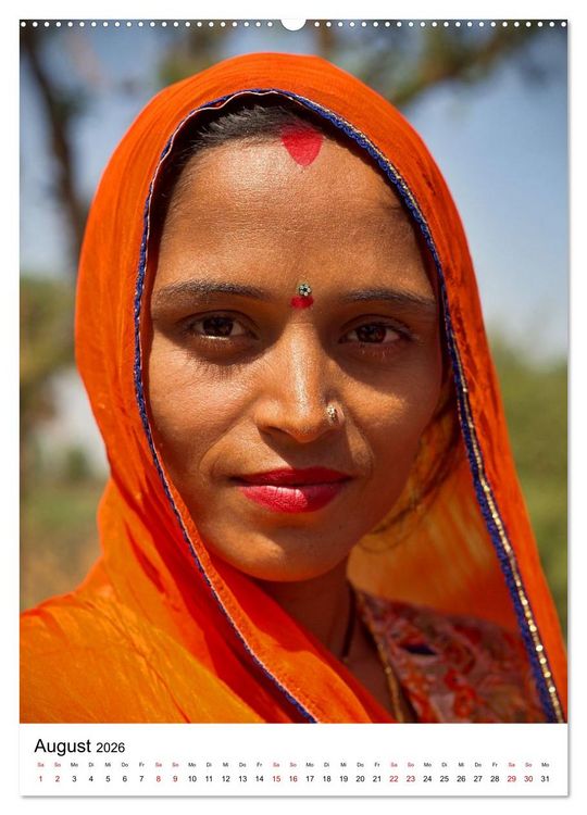 Produktbild: Portraits - Nordindien (hochwertiger Premium Wandkalender 2026 DIN A2 hoch), Kunstdruck in Hochglanz