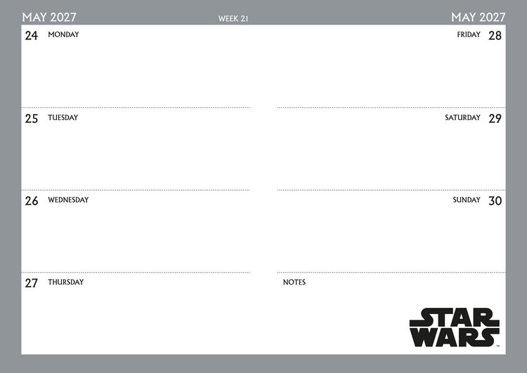 Produktbild: Star Wars &ndash; A5-Tischkalender 2027