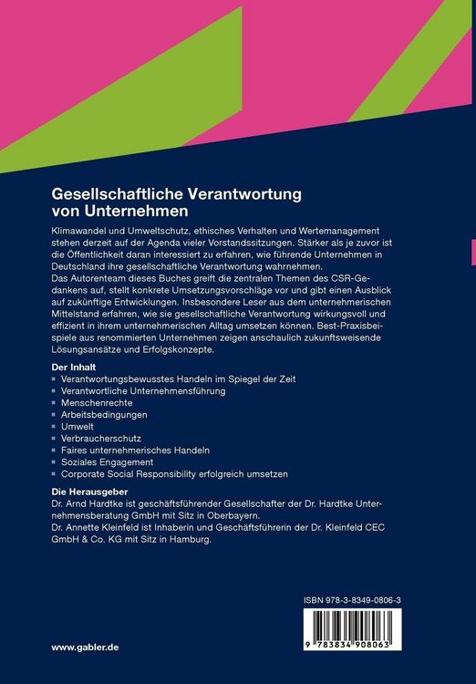 Produktbild: Gesellschaftliche Verantwortung von Unternehmen