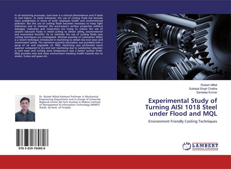 Produktbild: Experimental Study of Turning AISI 1018 Steel under Flood and MQL