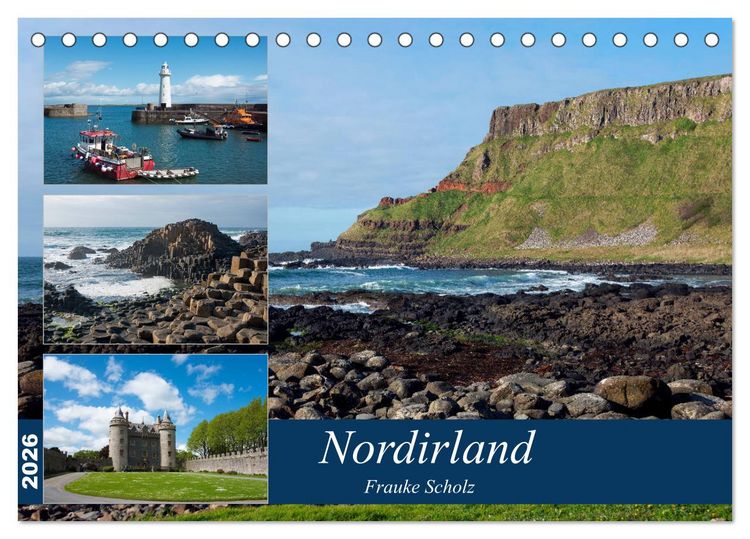 Produktbild: Nordirlands Highlights (Tischkalender 2026 DIN A5 quer), CALVENDO Monatskalender