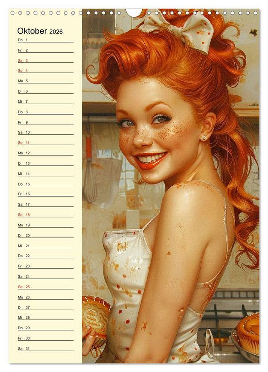 Produktbild: Schatz, ich hab gekocht! Sexy-lustige Pin-up-Girls in der K&uuml;che (Wandkalender 2026 DIN A3 hoch), CALVENDO Monatskalender