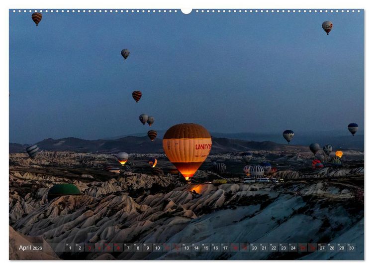 Produktbild: Hei&szlig;luftballons Die sanften Riesen (Wandkalender 2026 DIN A2 quer), CALVENDO Monatskalender