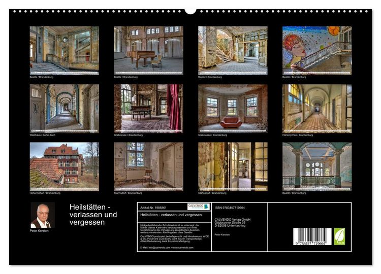Produktbild: Heilst&auml;tten - verlassen und vergessen (hochwertiger Premium Wandkalender 2026 DIN A2 quer), Kunstdruck in Hochglanz