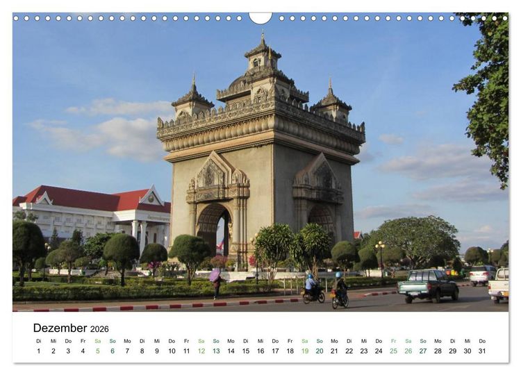 Produktbild: Laos - Die Perle S&uuml;dostasiens (Wandkalender 2026 DIN A3 quer), CALVENDO Monatskalender