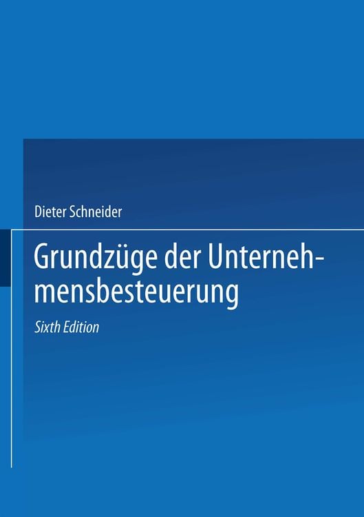 Produktbild: Grundzüge der Unternehmensbesteuerung