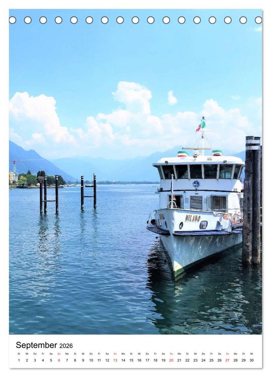 Produktbild: Traumhafter Lago Maggiore (Tischkalender 2026 DIN A5 hoch), CALVENDO Monatskalender