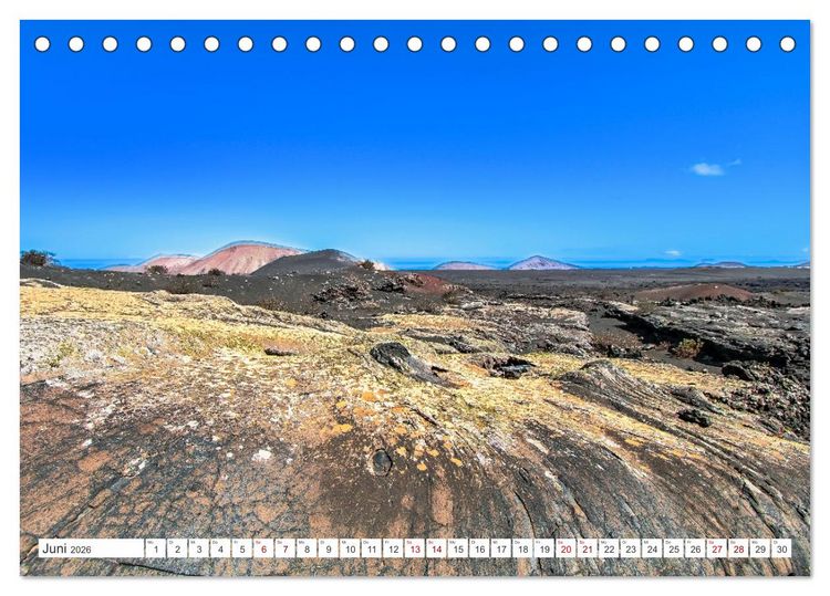 Produktbild: Lanzarote - Wo die Vulkane die Landschaft formten (Tischkalender 2026 DIN A5 quer), CALVENDO Monatskalender