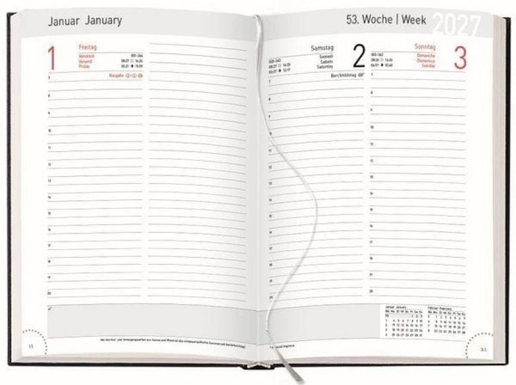 Produktbild: Buchkalender Chef-Timer Balaton blau 2027