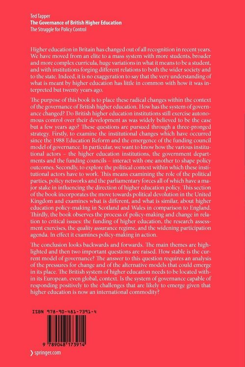 Produktbild: The Governance of British Higher Education