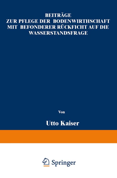 Produktbild: Beitr&auml;ge zur Pflege der Bodenwirthschaft mit besonderer R&auml;cksicht auf die Wasserstandsfrage