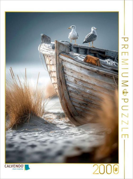 Produktbild: CALVENDO Puzzle M&ouml;wen am Strand - im Sommer wie im Winter | 2000 Teile Lege-Gr&ouml;&szlig;e 90x67cm Foto-Puzzle f&uuml;r gl&uuml;ckliche Stunden