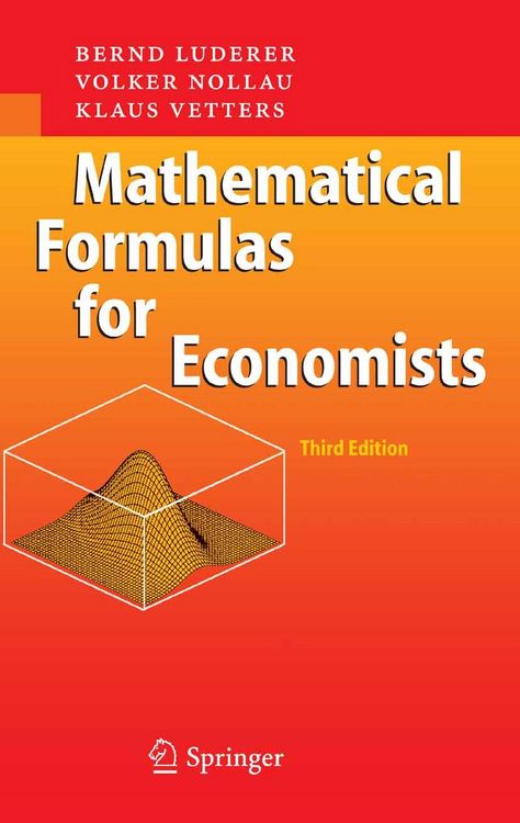 Produktbild: Mathematical Formulas for Economists