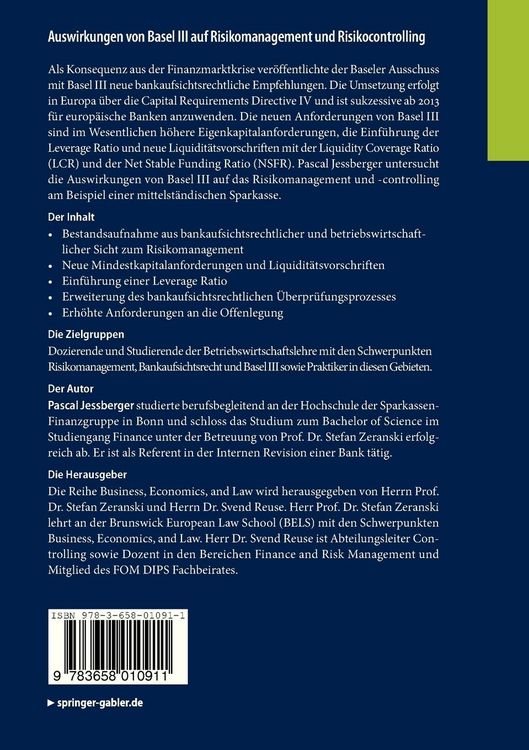 Produktbild: Auswirkungen von Basel III auf Risikomanagement und Risikocontrolling