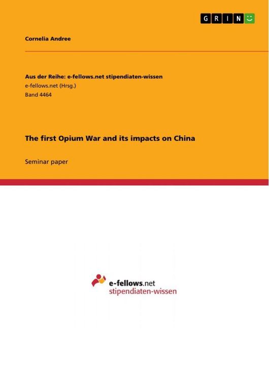 Produktbild: The first Opium War and its impacts on China