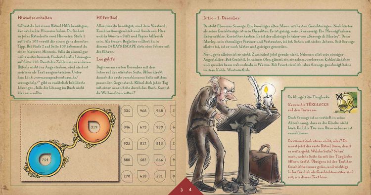 Produktbild: 24 DAYS ESCAPE &ndash; Der Escape Room Adventskalender: Scrooge und die verlorene Weihnachtsgeschichte.