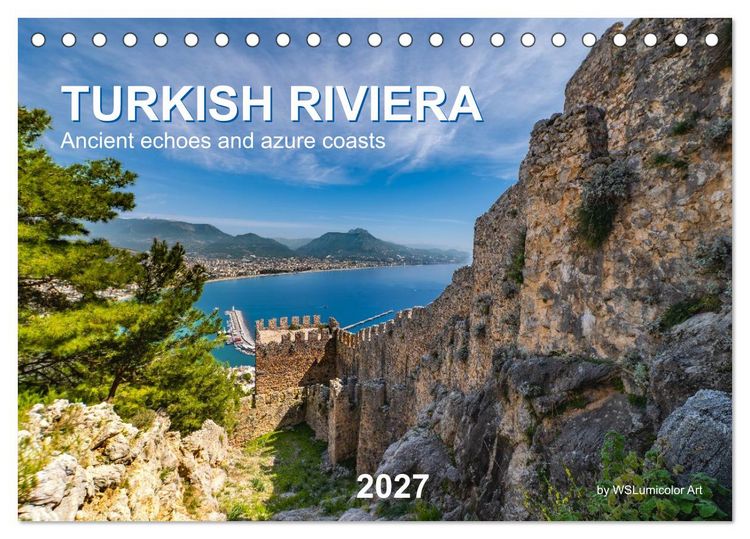Produktbild: TURKISH RIVIERA Ancient echoes and azure coasts (Desk Calendar 2027 DIN A5 landscape), CALVENDO 12 Month DeskCalendar