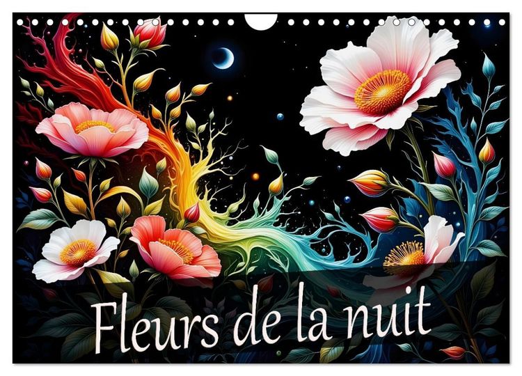 Produktbild: Fleurs de la nuit (Calendrier mural 2026 DIN A4 vertical), CALVENDO calendrier mensuel