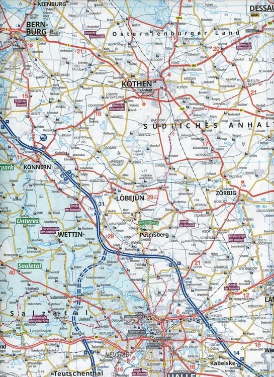 Produktbild: ADAC Regionalkarte 09 Leipzig, Erfurt, Halle 1:150.000