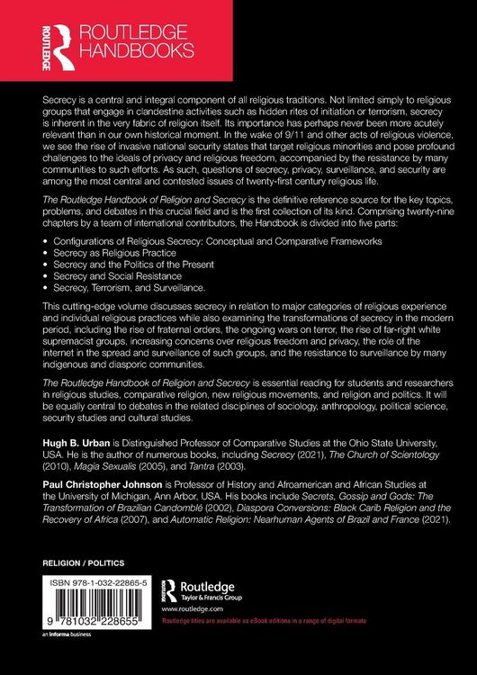 Produktbild: The Routledge Handbook of Religion and Secrecy
