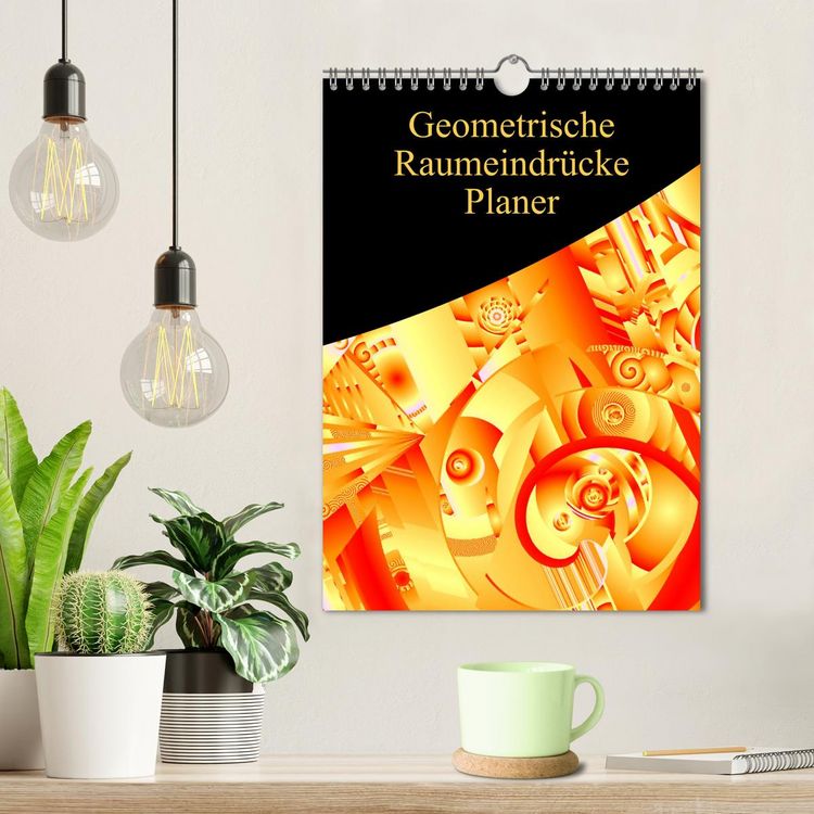 Produktbild: Geometrische Raumeindr&uuml;cke Planer (Wandkalender 2026 DIN A4 hoch), CALVENDO Monatskalender