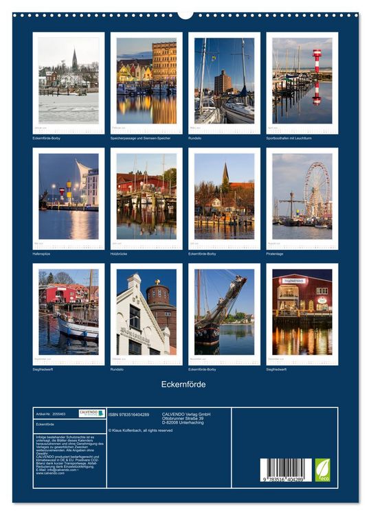 Produktbild: Eckernf&ouml;rde (hochwertiger Premium Wandkalender 2026 DIN A2 hoch), Kunstdruck in Hochglanz