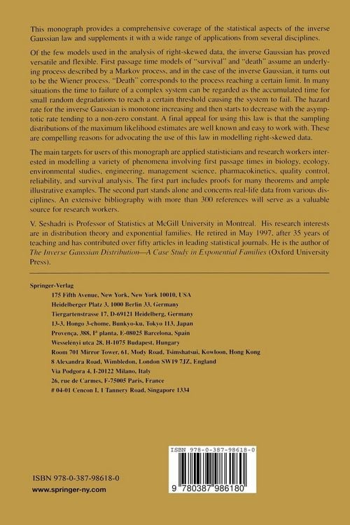 Produktbild: The Inverse Gaussian Distribution