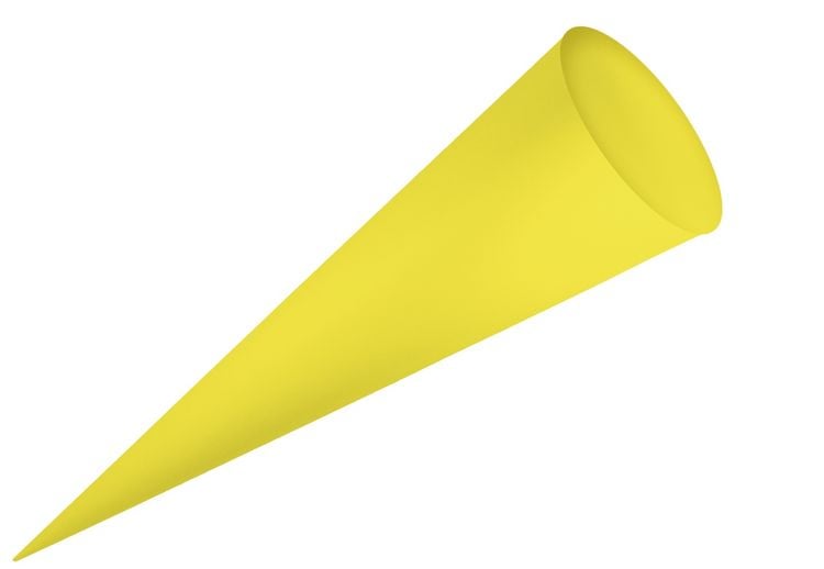 Produktbild: URSUS Schult&uuml;ten Bastel-Schult&uuml;te ohne Filzmanschette, sonnengelb, H&ouml;he: 70 cm, Durchmesser: 20 cm