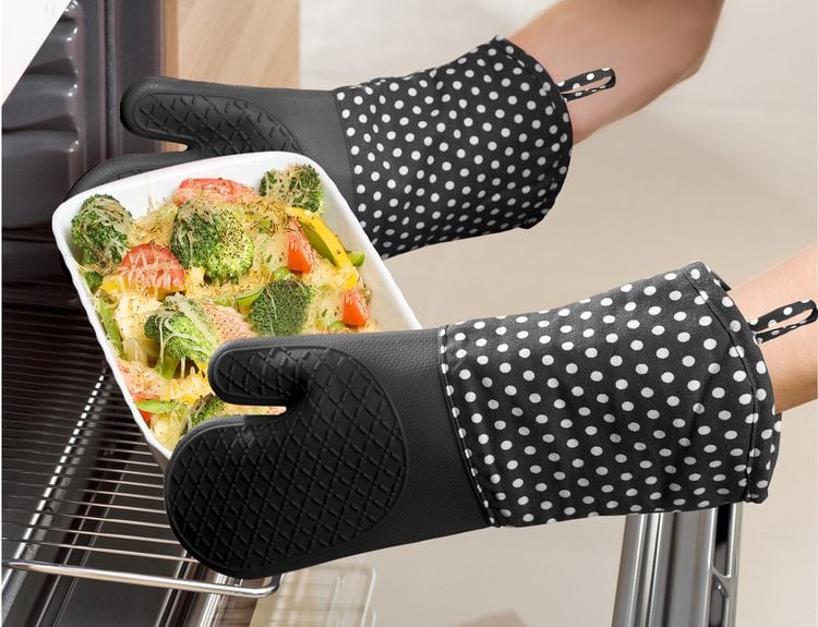 Produktbild: Topfhandschuhe Silikon Schwarz, 1 Paar