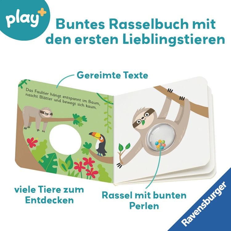 Produktbild: Play+ Schütteln, rasseln, spielen Erste Tiere - ab 6 Monate