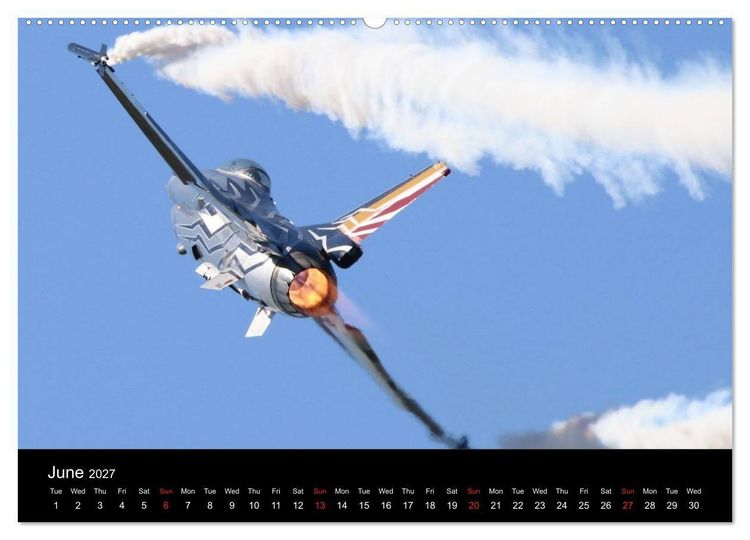 Produktbild: General Dynamics F-16 Fighting Falcon (High Quality Premium Wall Calendar 2027 DIN A2 landscape),CALVENDO 12 Month Wall Calendar