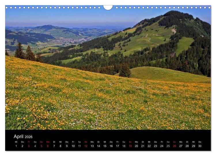 Produktbild: Zauber der Berge. Die Schweizer Alpen (Wandkalender 2026 DIN A3 quer), CALVENDO Monatskalender