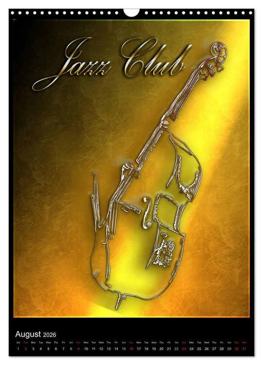 Produktbild: Jazz Over Time (Wall Calendar 2026 DIN A3 portrait), CALVENDO 12 Month Wall Calendar