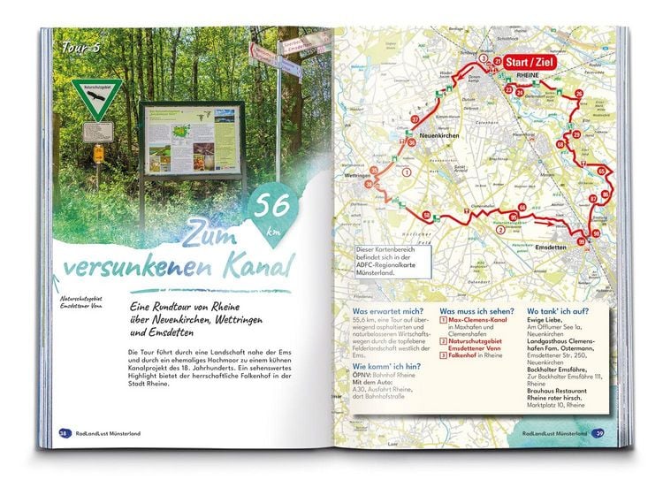 Produktbild: BVA RadLandLust M&uuml;nsterland, 32 Lieblingstouren mit Knotenpunkten